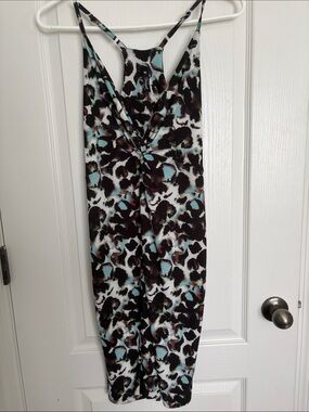 Viereck Women's Twist-Front Mini Dress in White Multi